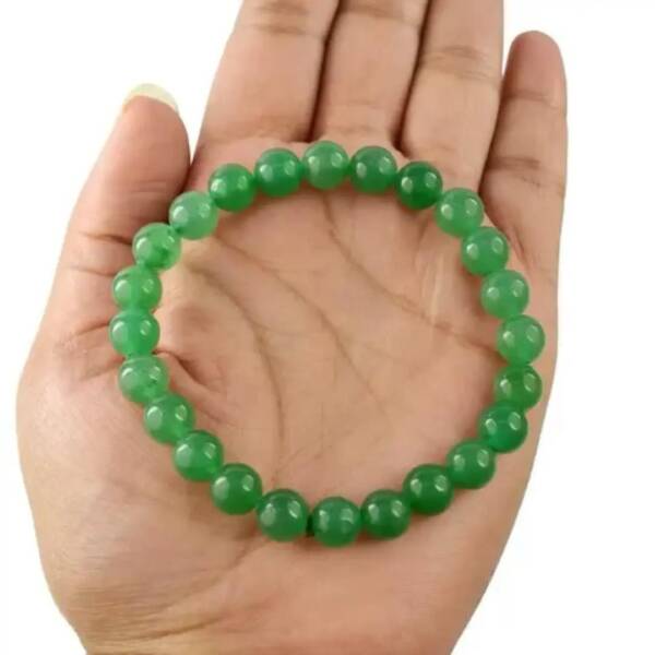 GOLDEN QUARTZ - THE CRYSTAL HUB - Green Aventurine Bracelet 8mm with Genuine Gemstone Armlet - (Unisex Adult)